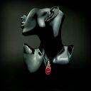 Wisiorek z różowym agatem - ręcznie robiony wire wrapping