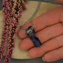 Naszyjnik Talizman z kwarcu tytanowego Aura - wire wrapping i stal chirurgiczna