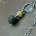 Bursztyny dwa na kole - wisior