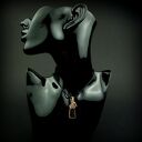 Wisiorek z turmalinem - wire wrapping z miedzi