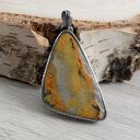 Jaspis trzmieli i srebro - wisior 1929a