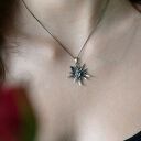 Szarotka górska wisiorek srebrny 925 - handmade
