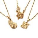 Sowa puchacz wisiorek na łańcuszku ze złoconego srebra