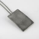 Rybia łuska - metalowy wisiorek ooak (2311 -12) w srebrnym odcieniu