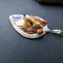 Zawieszka z psem owczarek szkocki i jadeitem