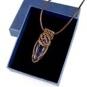 Wisiorek z ametystem w miedzianej oprawie - autorski wire wrapping
