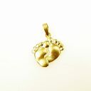 Stópki II pozłacane - zawieszka srebrna