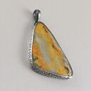 Jaspis trzmieli i srebro - wisior 1929a