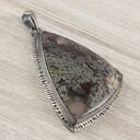 Agat mszysty i srebro - wisior 1897a