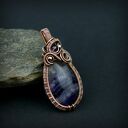 Fluoryt wisiorek wire wrapping