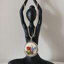 Ręcznie haftowany wisior SYMPATIA