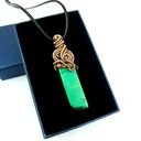 Wisiorek z jaspisem cesarskim w technice wire wrapping