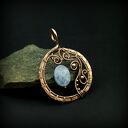Akwamaryn wisiorek wire wrapping