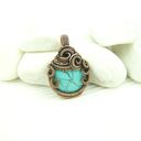 Wisiorek z howlitem wire wrapping