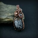 Wisiorek z turmalinem na prezent - miedziany wire wrapping