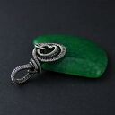 Cleo - duży zielony wisior z agatem w wire wrapping
