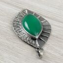 Chalcedon w srebrze 925 i 999 - wisior 1953a