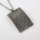 Rybia łuska - minimalistyczny metalowy wisiorek handmade ooak (ok. 4 cm)