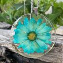 Wisior z kwiatem w żywicy epoksydowej z166 - 14