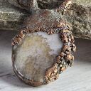 Wisior malowany miedzią