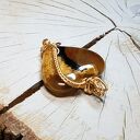 Wisiorek Bursztynowe Serce M298 - wire wrapping z bursztynu z Sumatry