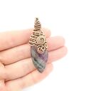 Fluorytowy wisiorek w technice wire wrapping