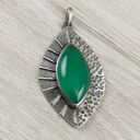 Chalcedon w srebrze 925 i 999 - wisior 1953a