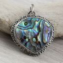 Paua abalone w srebrze - wisior 1936a