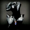 Wisiorek z niebieskim agatem w technice wire wrapping