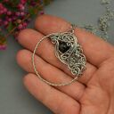 Wisiorek koło z obsydianem złocistym - rękodzieło wire wrapping