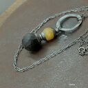 Bursztyny dwa na kole - wisior