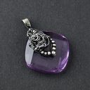 Violet-owy zawrót głowy - fioletowy wisior Swarovski wire wrapping ze srebra