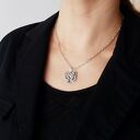 Wisiorek Orzeł z Akwamarynem Srebrny (bez łańcuszka)