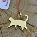 Kot / Kotek - wisiorek, srebro 925 pozłacane