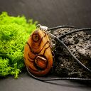Wisiorek Tygrysie Oko w octowcu - amulet z duszą natury
