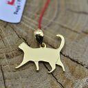 Kot / Kotek - wisiorek, srebro 925 pozłacane