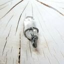Wisiorek z kryształem górskim S221 - oprawa wire wrapping ze srebra 999