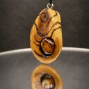 Wisiorek „Tygrysie Oko w octowcu” - amulet z duszą octowiec, prezent - Unique Jewelry
