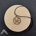 Naszyjnik wisiorek drewniany ZNAK ZODIAKU RYBY