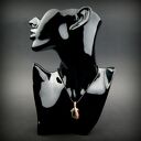 Agat z druzą - wisiorek wire wrapping z miedzi