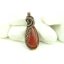 Jaspis mokait wisiorek wire wrapping