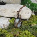 wire wrapping wisiorki białe miedziany