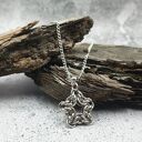 Wisiorek chainmaille - stalowa gwiazda
