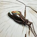 Wisiorek z labradorytem m299 - miedź i wire wrapping