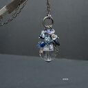 Kryształ górski -niebieski wisiorek 06