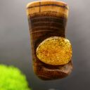 Wisiorek z bursztynem „Dotyk Ognia” - pirografia, akacja i naturalny amber