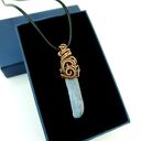 Wisiorek z kyanitem - wire wrapping z miedzi