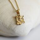 Sowa puchacz wisiorek na łańcuszku ze złoconego srebra