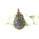 Fluoryt wisiorek wire wrapping