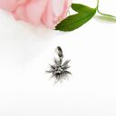 Szarotka mała szara - wisiorek srebrny